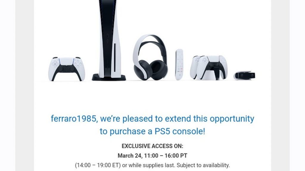 3月24日、PS5、PlayStationDirectの補充