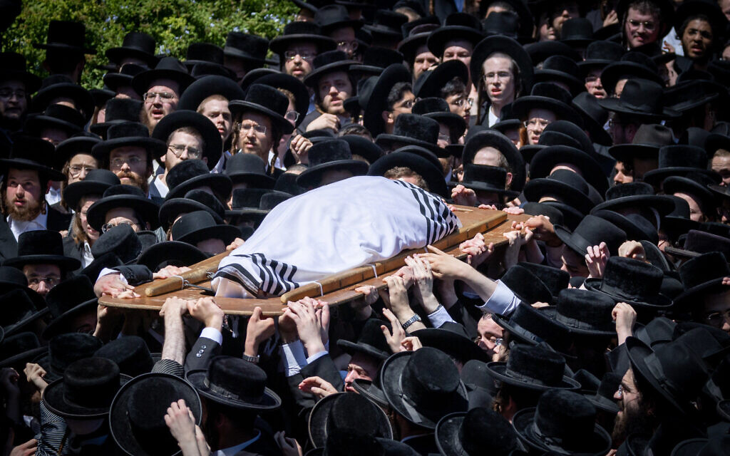 超正統派の反シオニスト指導者、95の葬式は、エルサレムに数千人を引き寄せます
