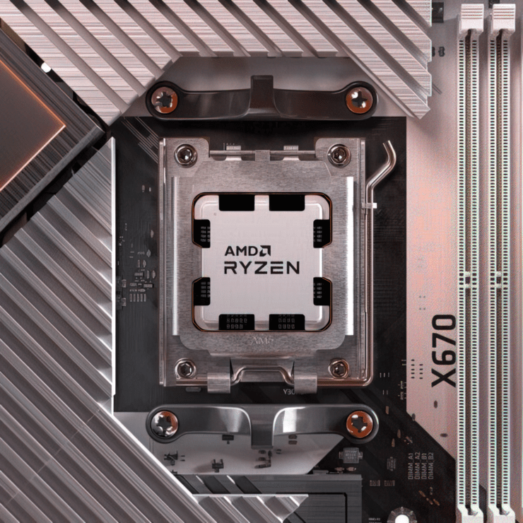 AMD Ryzen 5 7600X 6 コア & 4.4 GHz "ザイン 4" デスクトップ CPU が GIGABYTE X670E AORUS Master マザーボードで動作しているのが発見されました