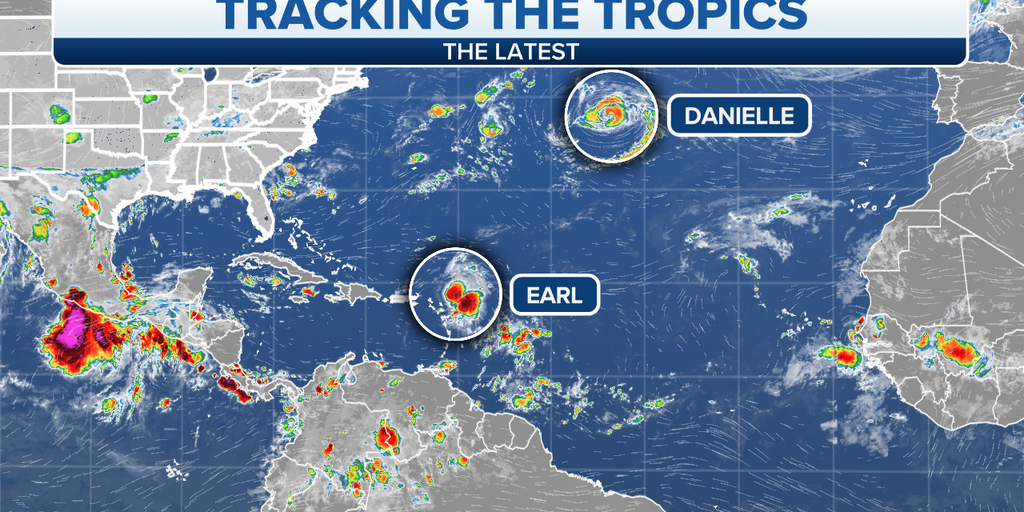 熱帯暴風雨アールの強さ、ダニエルは大西洋上で弱体化