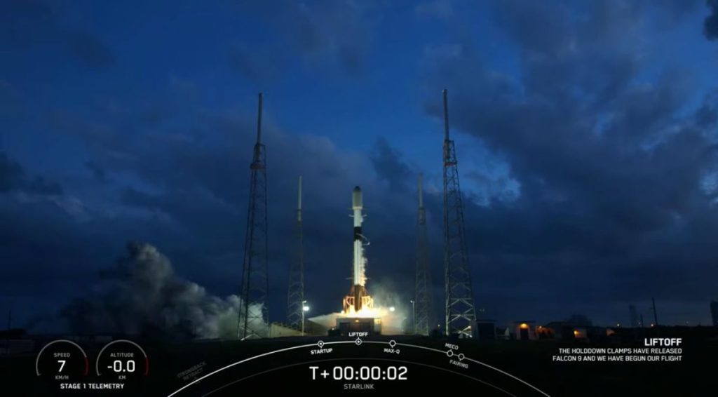 A SpaceX Falcon 9 rocket launches 52 Starlink internet satellites from Florida