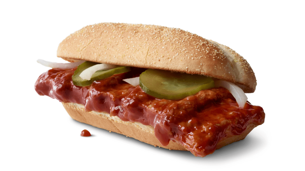 McRib が戻ってきましたが、おそらく最後に、マクドナルドのヒント