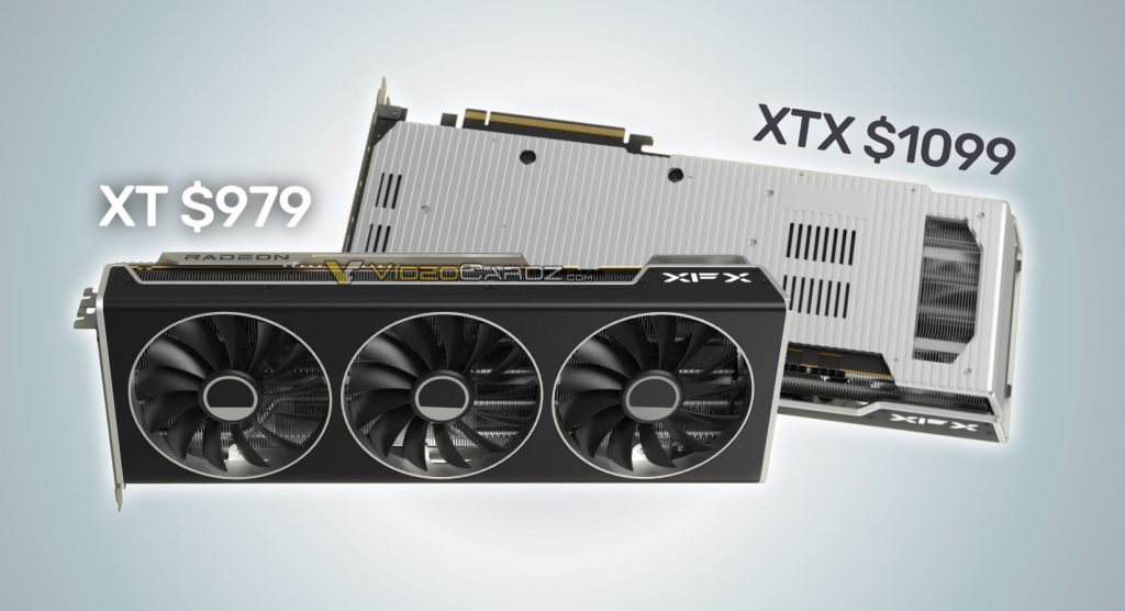 専用の XFX Radeon RX 7900 XTX カードが Amazon から $1,099 で、XT バリアントが $979 でリストされています