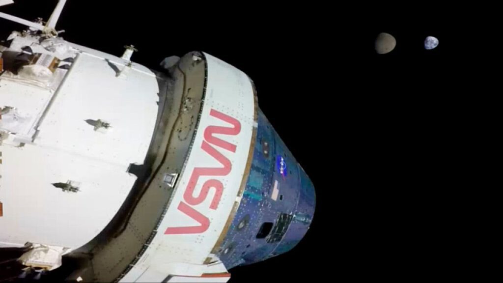 NASA のオリオン座は、月面への歴史的なミッションの後に離陸します。 宇宙ニュース